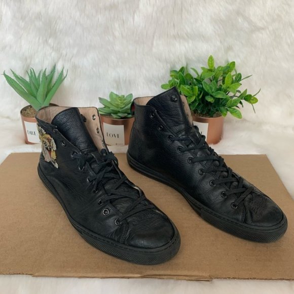 Gucci Leather High Top \'Tiger\' Sneakers main image 5